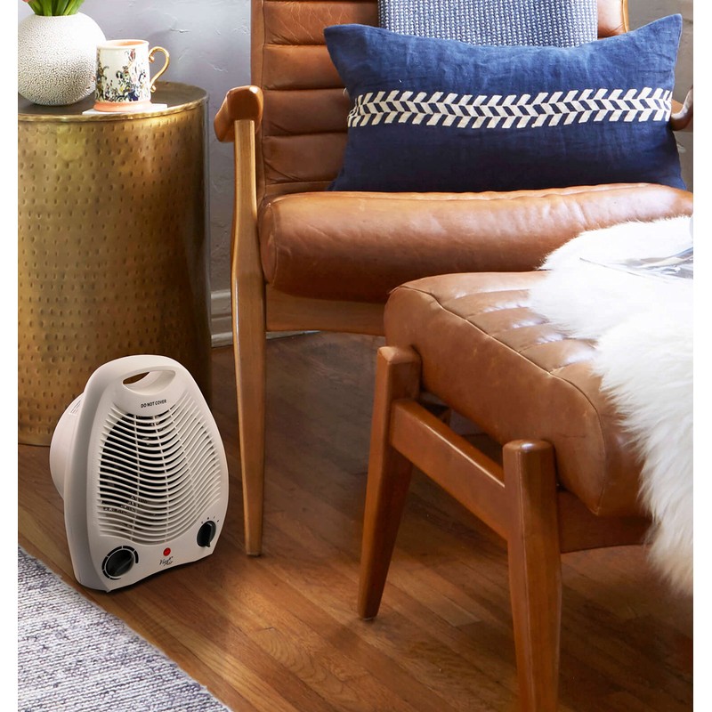 Vie Air Portable 2-Settings Fan Heater with Adjustable Thermostat, 1500W,