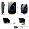 Wireless Doorbell, Waterproof Door Bell Kit, Distinguish front and rear