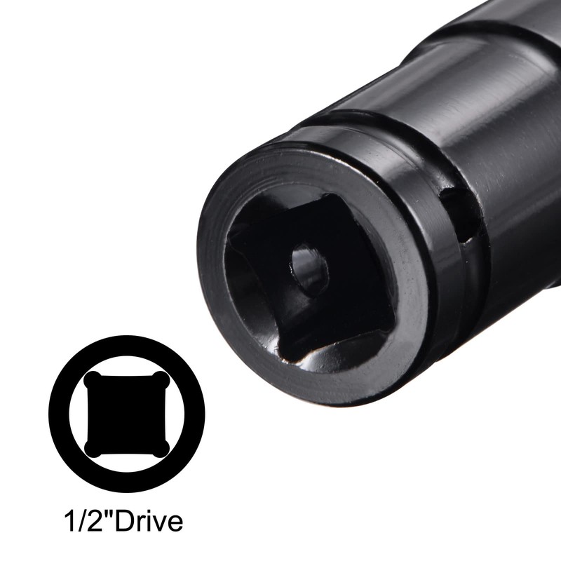 sourcing map 1/2" Drive by 23mm Deep Impact Socket, Heat-Treated