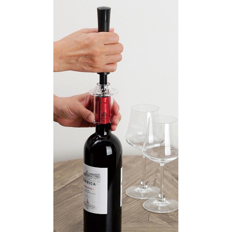 Sato Metal Air Wine Opener Black with Cutter 4521540259025