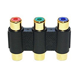 Offex OF-30R2-00100 RCA Component Audio/Video Coupler/Gender Changer, 3 RCA Female (RGB)