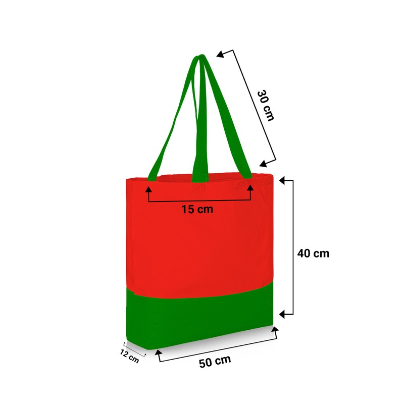 IMFAA Plain 10oz Strong Large(50X40X12) Cm Reusable Grocery Shopping, Two-Tone