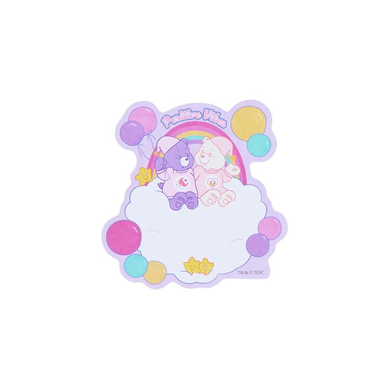 Sunstar Stationery Care Bear Sticky Notes, Die Cut, Mint Green