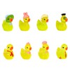 32Pcs Resin Mini Ducks with Hats and Tie 8 Designs