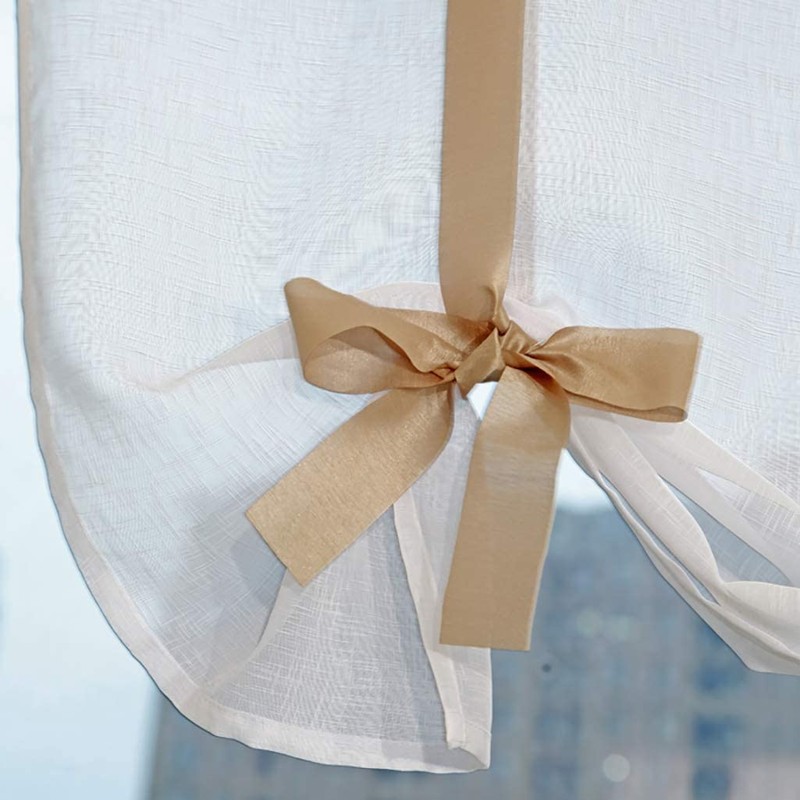 SIMPVALE 1 Piece Roman Blind Voile Curtains Window Decoration for