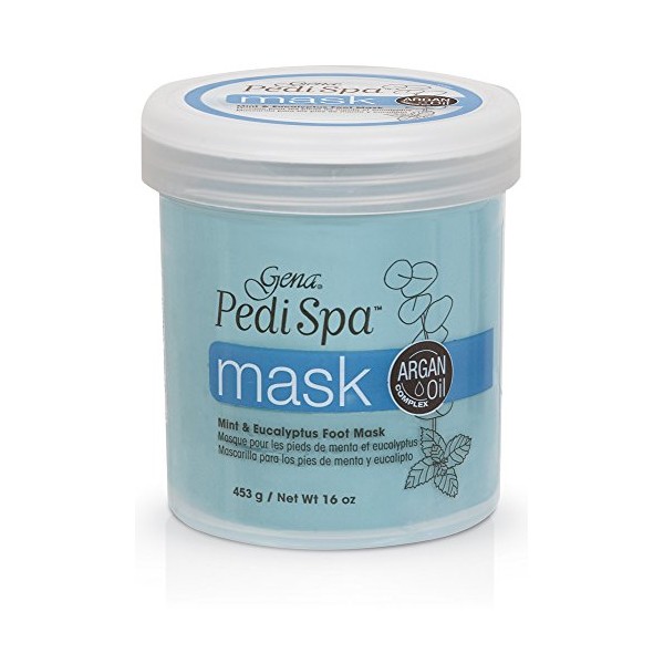 Gena Pedi Spa Mask with Argan Oil, Mint & Eucalyptus Foot Mask, 16 oz