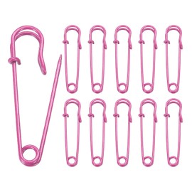 sourcing map 20pcs Safety Pins 2 Inch (50mm) Baked Paint Steel Large Safety Pin Heavy Duty Sewing Safety Pins Bulk for Clothes Sewing Arts DIY Crafts, Rose Red