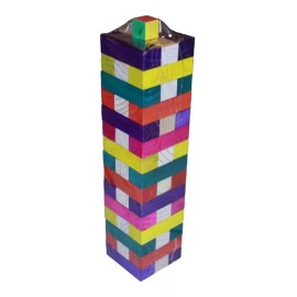 D. Impreshispanica Torre De Equilibrio De 35cm. Colores, 54 Bloques Jgo De Mesa