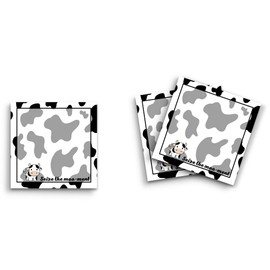 Butler in the Home Sticky Notes 12 Pack 3"x3" 50 Sheet Count Per Pad, Seize The Moo-Ment Cow, Cute Funny Memo Note Pads Stationery Journal Planner Paper