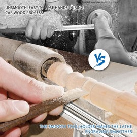 J Curved Lathe Tool Rest, 25mm Hardened Steel Post, Smooth Rounded Top for Bowl Turning Wood Lathe