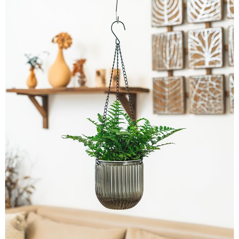 Melphoe 2 Pack Self Watering Hanging Planters Indoor Flower Pots,