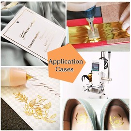 Gold Hot Foil Rolls Heat Transfer Film Anodized Gilded Paper Hot Foil Stamping Papers 400ft for DIY Leather Bronzing PVC and Paper Craft Papers Gilding (1.5"x400ft)