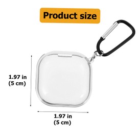 Operitacx TPU Wireless Headset Case with Carabiner for Durable Portable Earphone Protective Shell with Charging Soft Flexible Design for Friends and Family