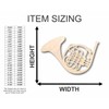 Unfinished Wood French Horn Shape Music Craft up to 46"
