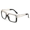 "Rox" Thick Frame Rapper 80's 90's Retro Design Clear Lens