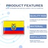 Perdecor Ecuador Flag Sticker Emblem Decal Ecuadorian Car Chrome Flags,
