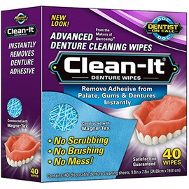 Set of 2 DOC Denture Wipes- No Scrubbing, Brushing, or Mess