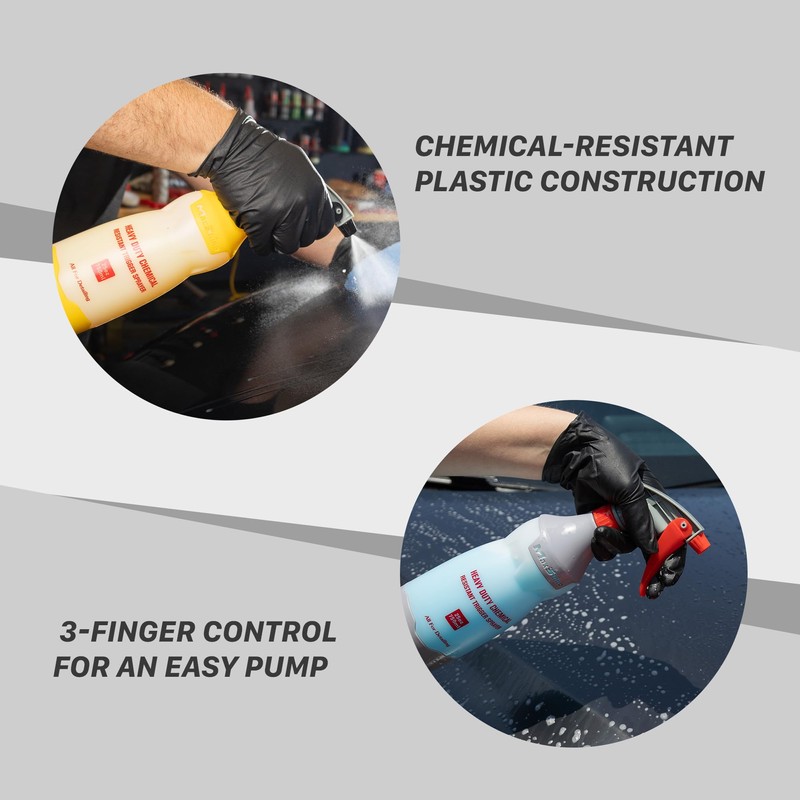 Maxshine 25oz Heavy-Duty Spray Bottle (Black) | Chemical-Resistant Detailing Sprayer