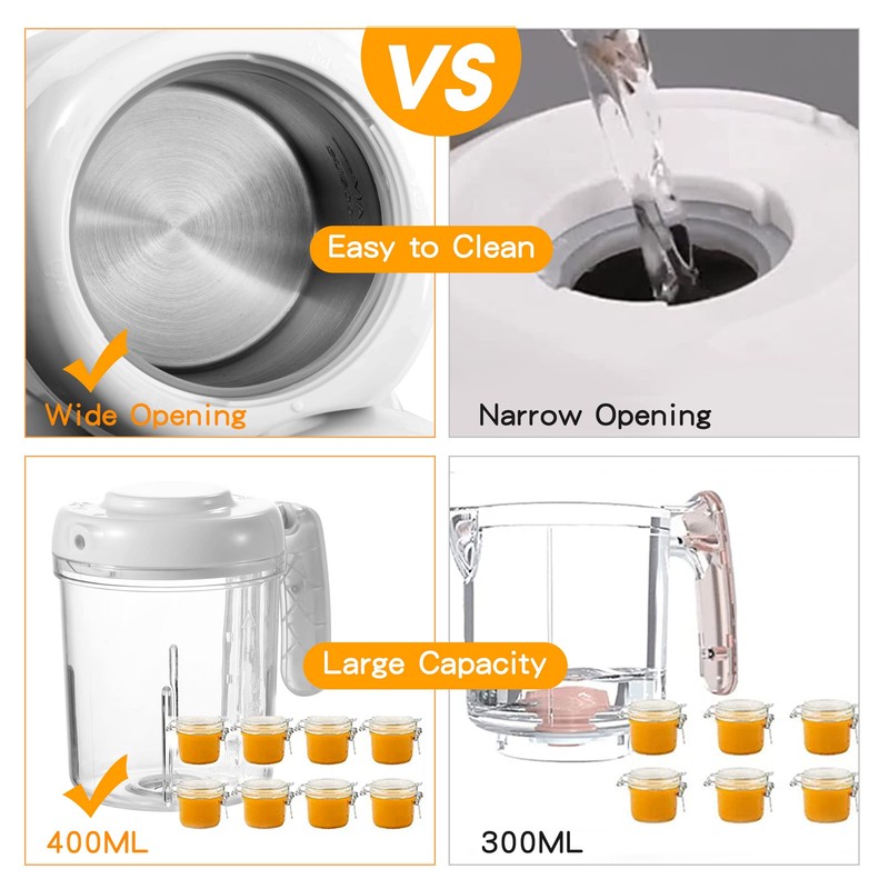 AMZBABYCHEF Baby Food Maker, 4 in 1 Baby Food Processor