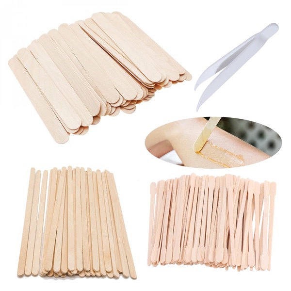Spatel Wachs Epilation, Spatel aus Holz, Epilierstab, Wachsstab, Enthaarungsspatel, Holzspatel
