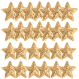 28pcs Sequin Star Iron on Patches, 2 Sizes Shiny Star Patches for Clothes Glitter Iron on Stars Embroidery Star Patches Appliques for Clothing Craft Hats Bags Jeans Jackets Caps Backpacks Costume