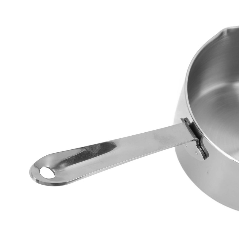 Stainless Steel Butter Warmer Flat Bottom Milk Pot with Double