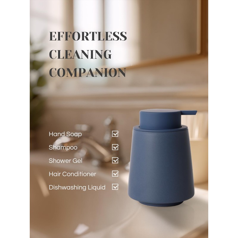 INGOFIN Ceramic Foaming Soap Dispenser -14 oz Foam Hand Soap