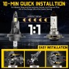 AUIMSOCO 4x H7 Super Bright LED Headlight Bulbs 60000LM Kit