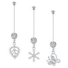 Funseedrr Belly Button Piercing Pregnancy Flexible Bioflex 14G 14/18/25/32/35/38 mm