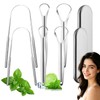 2pcs Set de 6 Limpiador de Lengua de Acero Inoxidable,con