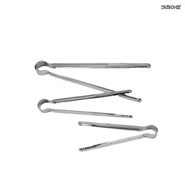 Kitchen Art [Hanaro] Kitchen Art Gold, 3 types of stainless steel alligator tongs (large + medium + small) kitchen tongs, multi-purpose tongs / 키친아트 [하나로] 키친아트 금상첨화 스텐레스 악어집게 3종(대+중+소) 주방집게 다용도집게
