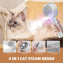 Cat Steam Brush for Shedding Spritz Defur Comb for Cats Cloud Care Cat Brush for Indoor Cats Shedding Steam Cat Brush for Long Short Hair Cats Dogs 2024 New Spray Pet Grooming Brush for Massage Clean