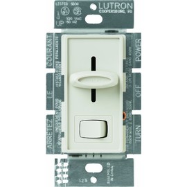 Lutron Skylark Dimmer Switch, Magnetic Low-Voltage 450-Watt/600 VA, Single-Pole/3-Way, SLV-603P-LA, Light Almond