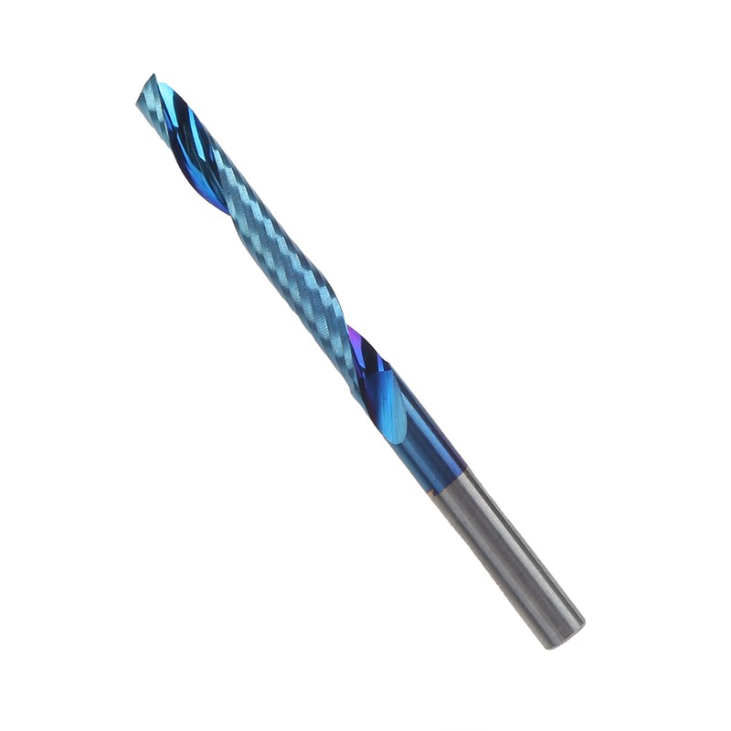 Single Flute Cutter Tungsten Steel Spiral End Mill Straight Shank