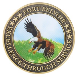 United States Army USA Fort Belvoir Washington Excellence Through Service Challenge Coin