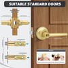 Gaurqiah Brushed Gold Keyed Entry Door Handle, Round Design Door