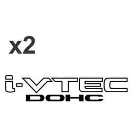 Oracal 651 Two 9" x 2"  "i-VTEC DOHC" Vinyl Decal Stickers Emblem Honda Acura i-VTEC