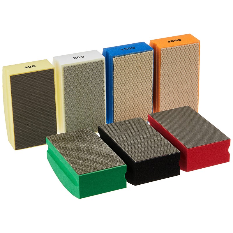 Toolocity DHPSET Diamond Hand Polishing Pads for Stone