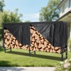 Elementool 8FT Heavy Duty Log Rack with Cover - 400LB