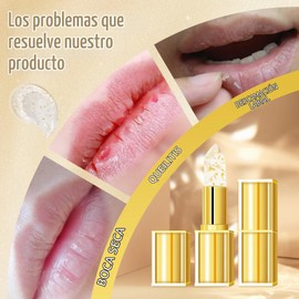 Bymolia Color Changing Lipstick, Transparente Transferproof Gold Crystal Color Changing Lip Stick for Women, Long Lasting 24 Hours Moisturizing Glossy Shine Lip Gloss, Deep Nourishment