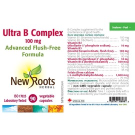 NEW ROOTS HERBAL New Roots Herbal - Ultra B Complex 100mg - 90 Capsules - B-Complex Vitamin for Men and Women - Vitamin B Complex Capsules - B Complex Vitamin Supplement - B Vitamins Complex for Men and Women