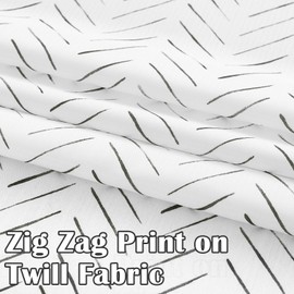 Lazzzy Black and White Shower Curtain for Bathroom Farmhouse Rustic Striped Fabric Shower Curtain Zig Zag Herringbone Chevron Modern Waterproof Shower Curtain Hooks Included 70x72 inches