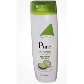 Pure Refreshing Cucumber & Green Tea Moisturizing Body Wash 15oz-NEW-