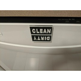 Dishwasher magnet square sign Clean Dirty 3D Printed