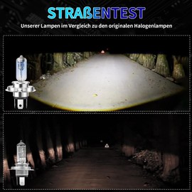 NUROTA H4 Halogen Headlight Bulb 12V 60/55W, 4000K Warm White, Perfect Fit for Car Headlights, Pack of 2