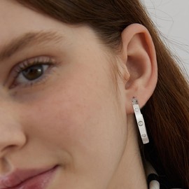 OOOPEL Sterling Silver Hoop Earrings for Women Hypoallergenic Big Hoop Earrings for Womens Silver Hoops Earrings for Women