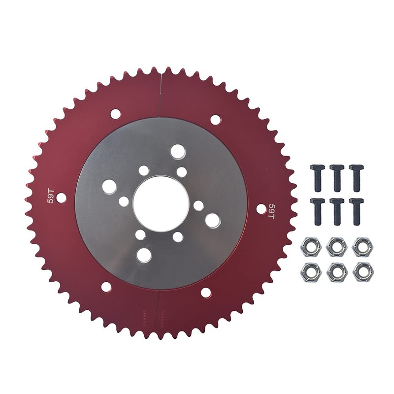 VCUJSUC Universal 35 Chain 59T Split Sprocket with Adapter for