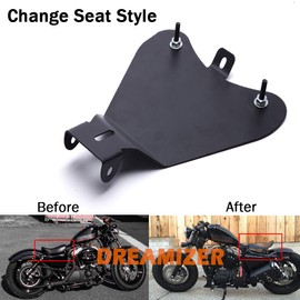 DREAMIZER Motorcycle Solo Seat Base Plate, Metal Custom Bobber Seat Plate for Sportster 48 XL883 1200
