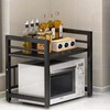 LUCKY KVW Microwave Oven Rack, Microwave stand,Adjustable Shelf with 6