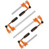 JORGENSEN 4-packs Steel Bar Clamps Set 6-inch & 12-inch Medium